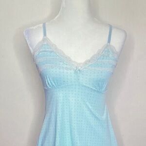 Marilyn Monroe Light Blue Lace-Trim Slip Chemise